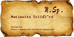 Matievits Szilárd névjegykártya
